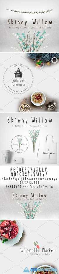 Skinny Willow Earthy Handmade Font 1581011