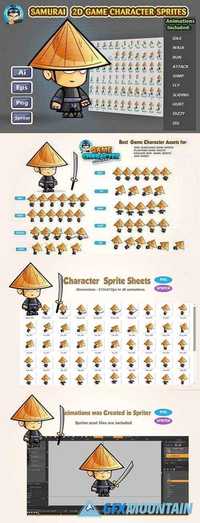 Samurai 2D Game Character Sprites 1232104