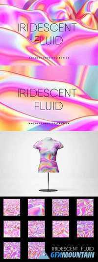 10 Iridescent Pink Fluid Texture Set 1178374