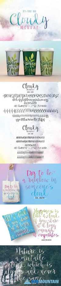 Cloudy Monday Font Duo 1502890