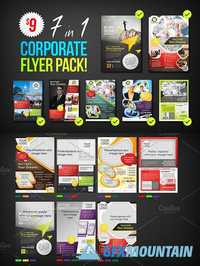 Corporate Flyers Psd Template 7 in 1 1592079