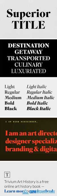 Superior Title Font Family