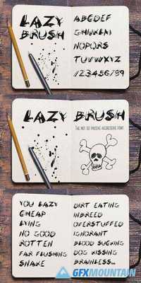  LazyBrush font 1309855