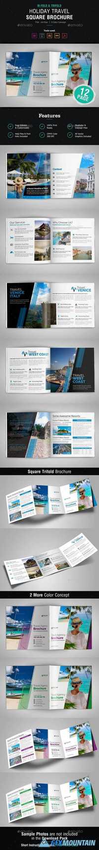 Holiday Travel Square Bifold & Trifold Brochure 20178949