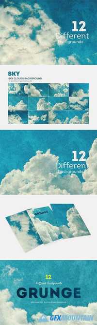 Grunge Sky Clouds Backgrounds