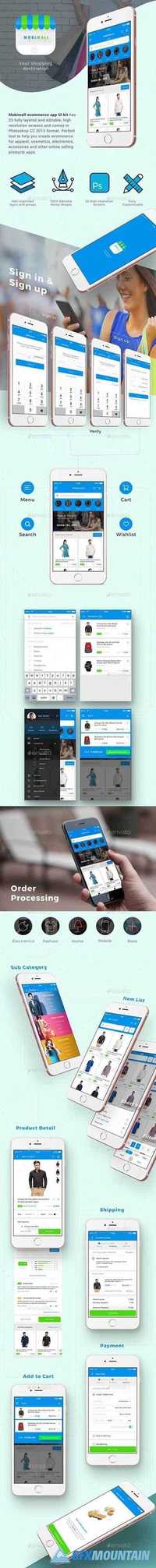 E commerce App UI Set MobiMall 20167078