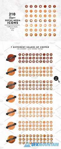 Copper Social Media Icons 1605032