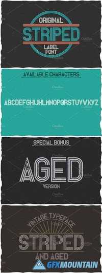 Striped Vintage Label Typeface 1560169