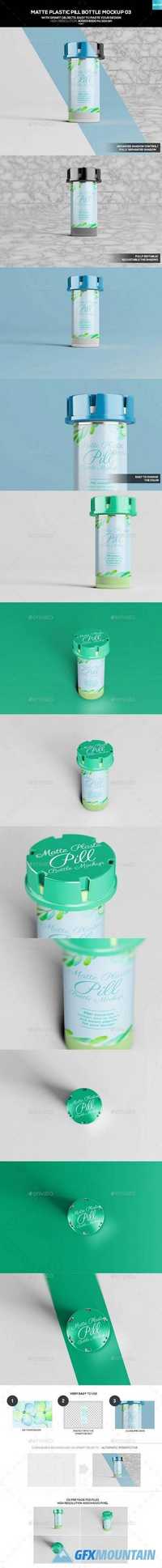 Matte Plastic Pill Bottle Mockup 03 20276002