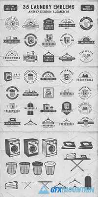 Set of Vintage Laundry Emblems 1439609
