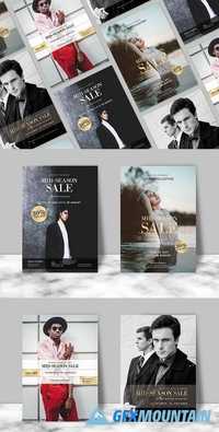 4 Sales Flyer with Gold Effect 1670985