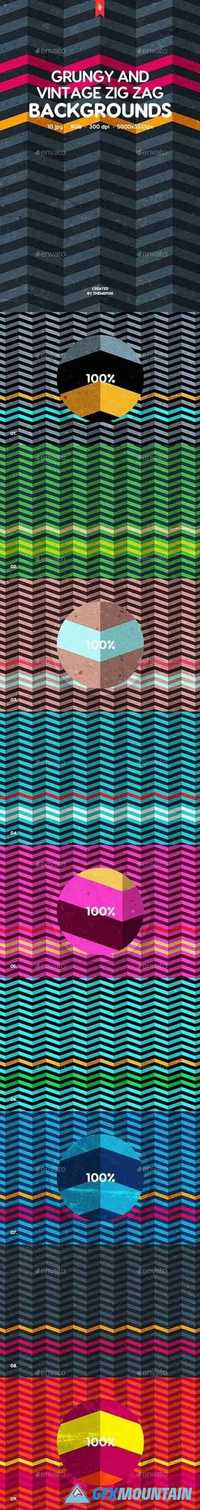 Grungy and Vintage Zig Zag Backgrounds 20303665