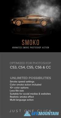 Gif Animated Smoko Photoshop Action - 19536668