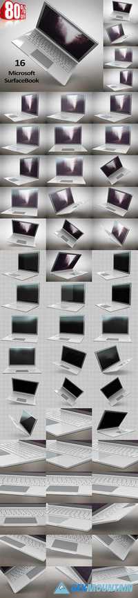BUNDLE Microsoft SurfaceBook MockUp 1660175