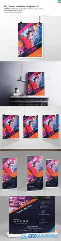 DJ A3 Poster and Rollup Template 02 16207453