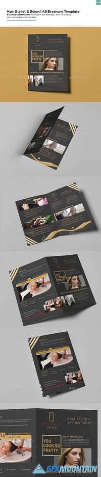 Hair Stylist & Salon A5 Brochure Template 16162465
