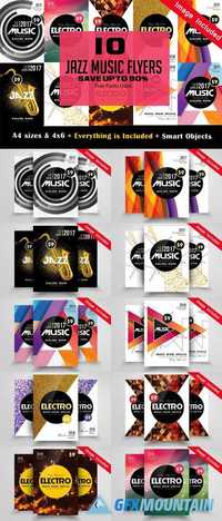10 Electro Music Flyer Bundle Vol.05 1717912