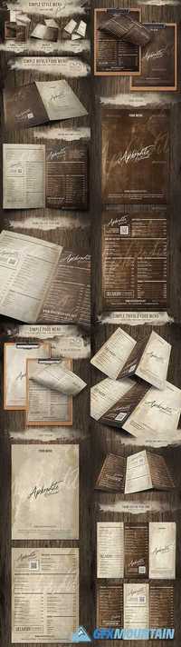Simple Style Menu Pack (Single - Bifold - Trifold) 20391050