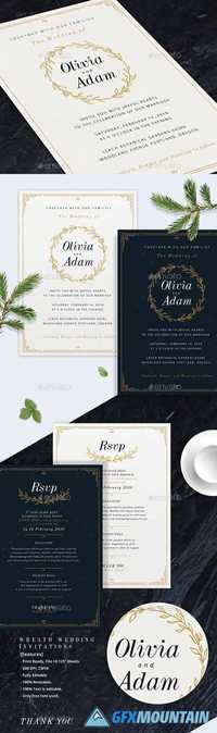 Wreath Wedding Invitations 20423312