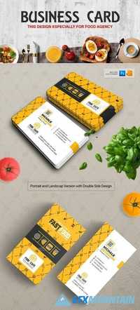Business Card Design Template for Fast Food / Restaurants / Cafe 20270687