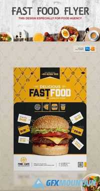 Flyer Poster Design Template for Fast Food Restaurants Cafe 20294979