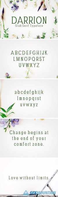 Darrion Slab Serif Typeface 1696238