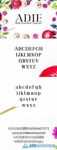 Adie High Class Serif Typeface 1720490