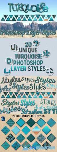 20 Turquoise Photoshop Layer Styles 1708077
