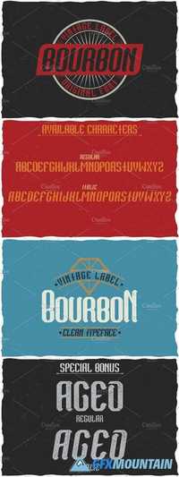 Bourbon Vintage Label Typeface 1722154