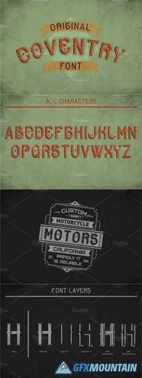 Coventry Vintage Label Typeface Fonts 1756100
