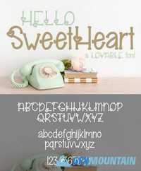 Hello Sweetheart a Lovable Font 1755937