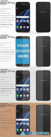 Samsung Galaxy S7 Edge Black Mockup 1766458