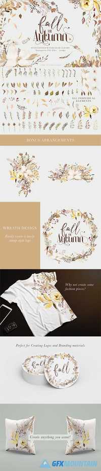  FALL FOR AUTUMN - WATERCOLOR CLIPART - 1741003
