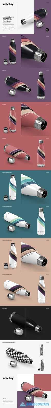 Insulated Vacuum Bottle Mockup Set 1698859