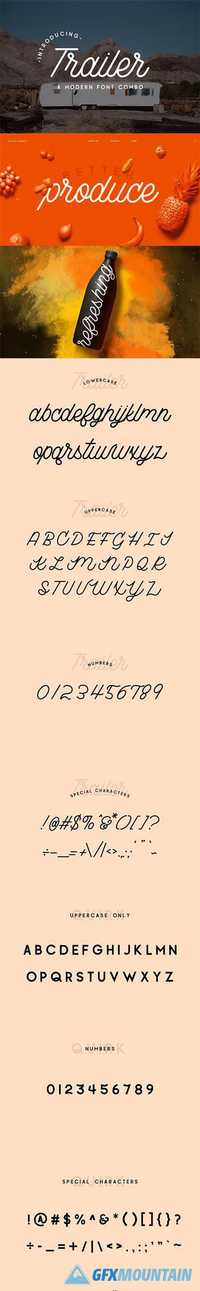 Trailer - Script & Serif Font Combo 1781366
