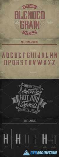 Blendedgrain Vintage Label Typeface 1766638