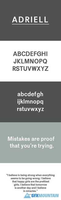 Adriell Sans Serif 5 Fonts Family 1708258