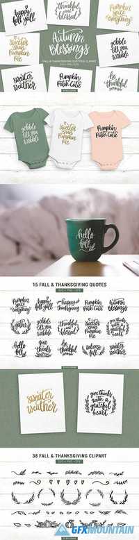 Fall Thanksgiving SVG Quotes Clipart 1761885