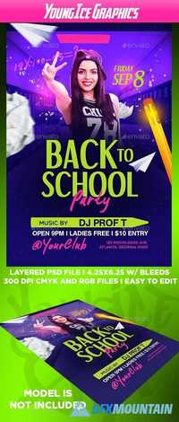 Back To School Party Flyer Template 20523380