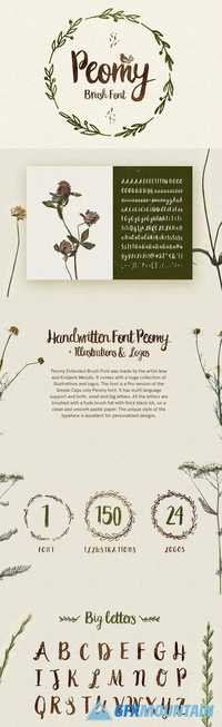 Peomy Extended Font & Illustrations 1812820