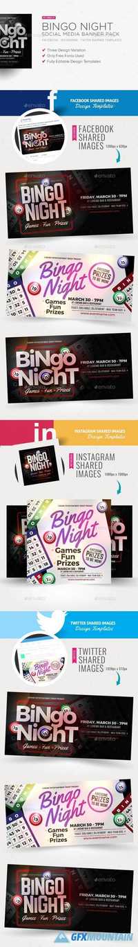 Bingo Night Social Media Banner Pack 20568879