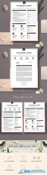 Resume Template 3 page pack AJ 1824769