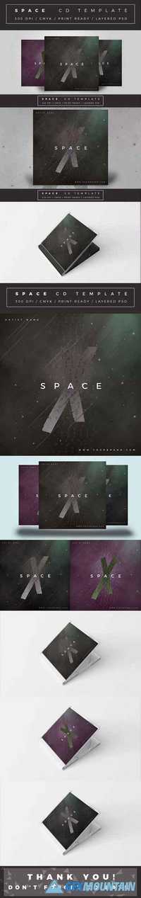 SPACE CD COVER TEMPLATE 1808924