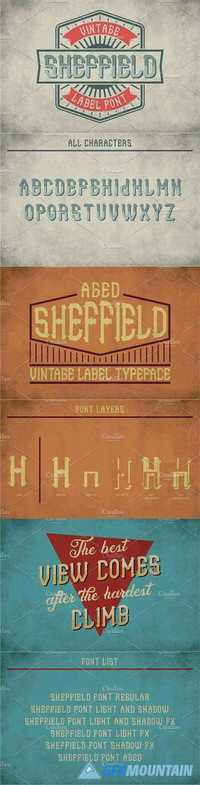 Sheffield Vintage Label Typeface 1791189