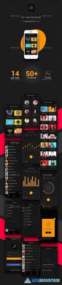 Musica – Music App Materials UI kit 20475101