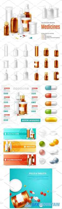 Medicines Realistic Set 1820943