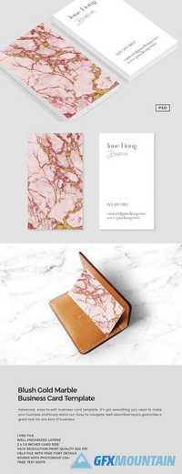 Blush Gold Marble Business Card 1877805