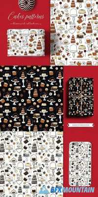 Cakes patterns collection 1056491