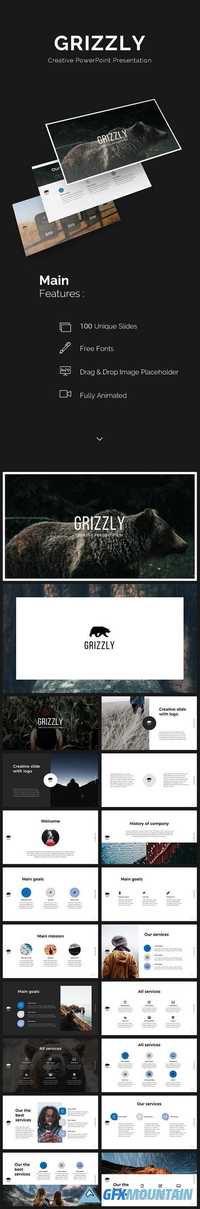 Grizzly PowerPoint Template 20729073