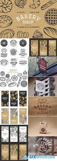 SET OF BAKERY LOGOS AND ELEMENTS 1804865
